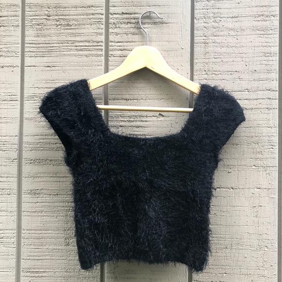 90s Style Fuzzy Crop Top from Urban Outfitters - Picture 4 of 6